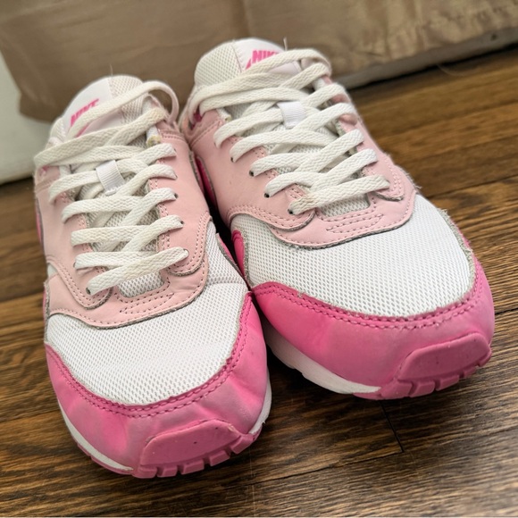 Nike Air Max 1 GS White Pink Foam Playful Pink FZ3559-100 Talla 5.5Y - Picture 2 of 7
